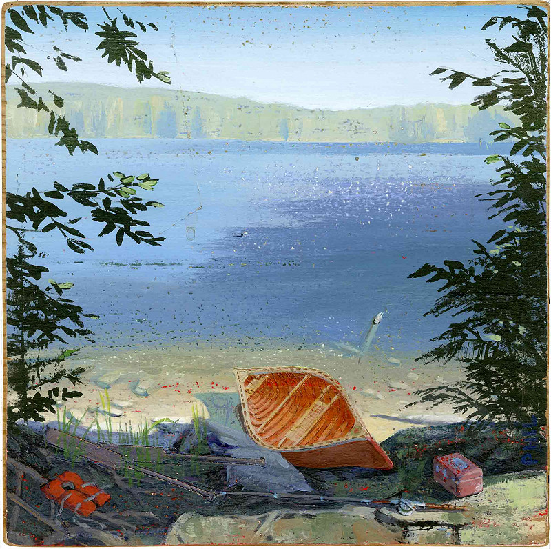 canoe on shore